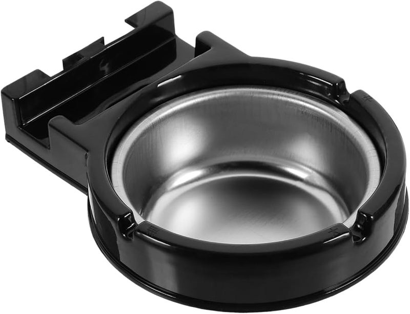 منفضة سجائر سوداء مثبتة على الحائط للاستخدام في الحمامات الخارجية والمنزل للتدخين والسيجار مقاس 13x10x3.5 سم - Image 1